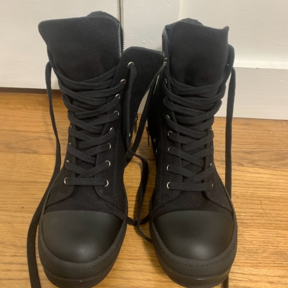 rick owens all black ramones size 11 mens (read description)